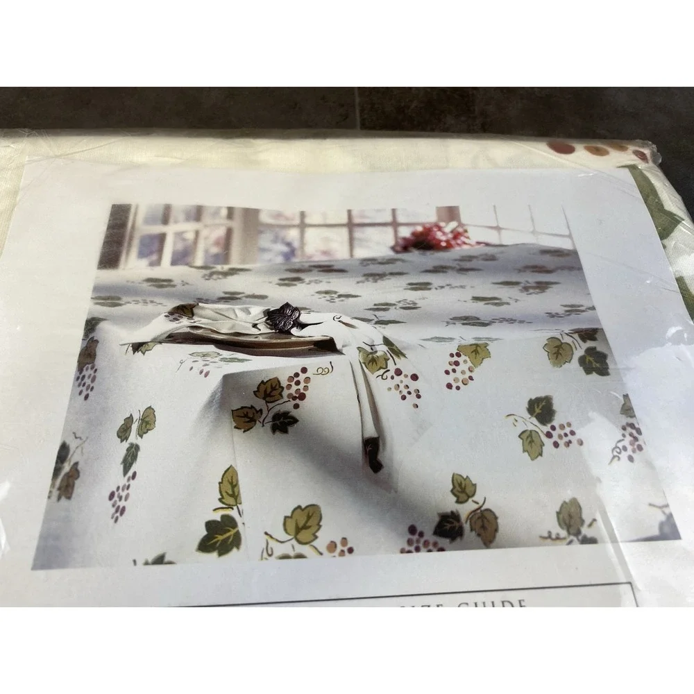VTG Home for the Holidays Casual Harvest Oblong Tablecloth 52 x 70 New